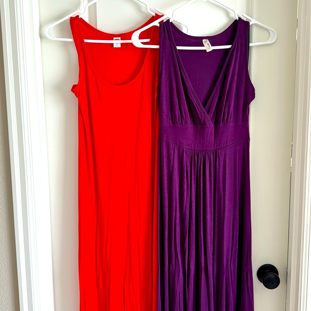 2 jewel tones maxi dresses as a bundle!